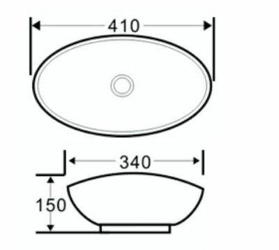 MIA MARBLE MATTE ART BASIN 410x340x150MM