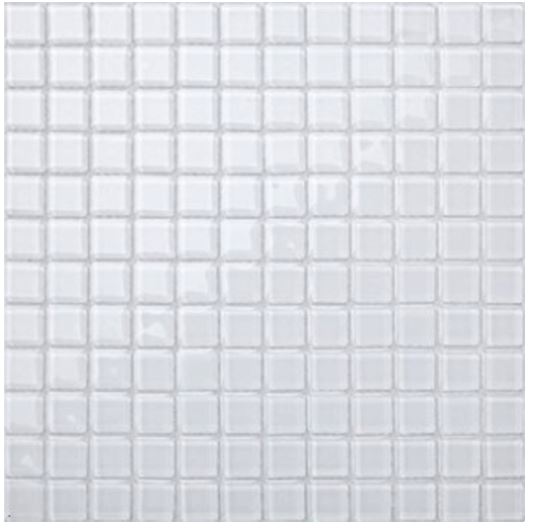 WHITE GLASS MOSAIC FOR SWIMMING POOL