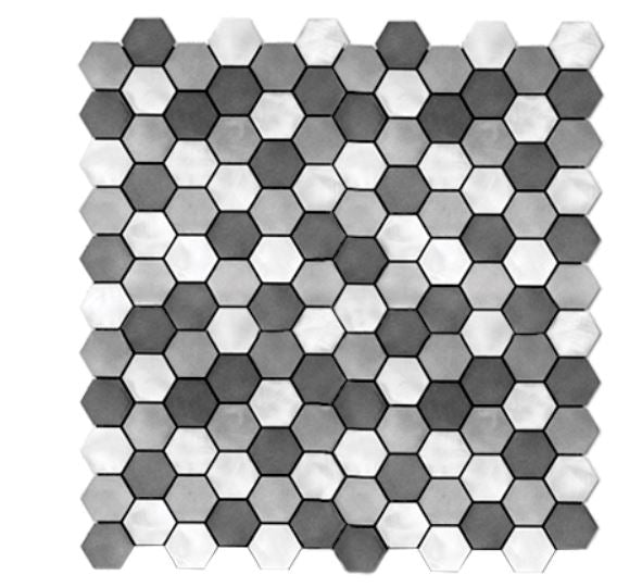 METAL HEXAGON DECORATIVE MOSAIC