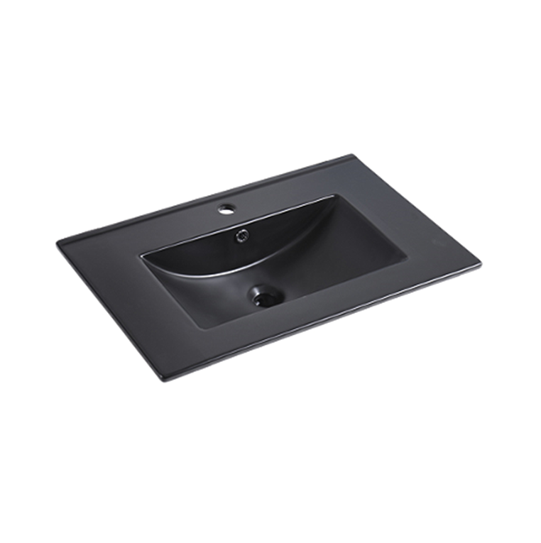 BLACK ABOVE COUNTER FURNITURE BASIN 710x465x170MM