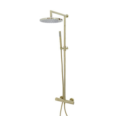 COMPLETE BRIGHT BRASS SHOWER COLUMN