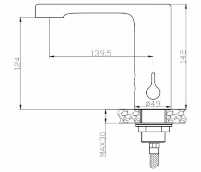 ELECTRONIC ROUND BASIN MIXER