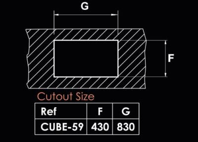 KITCHEN SINK CUBE-59 840x440x200MM