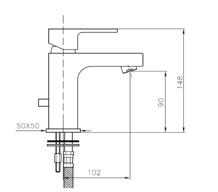 ISCHIA BASIN MIXER WITHOUT POP-UP WASTE