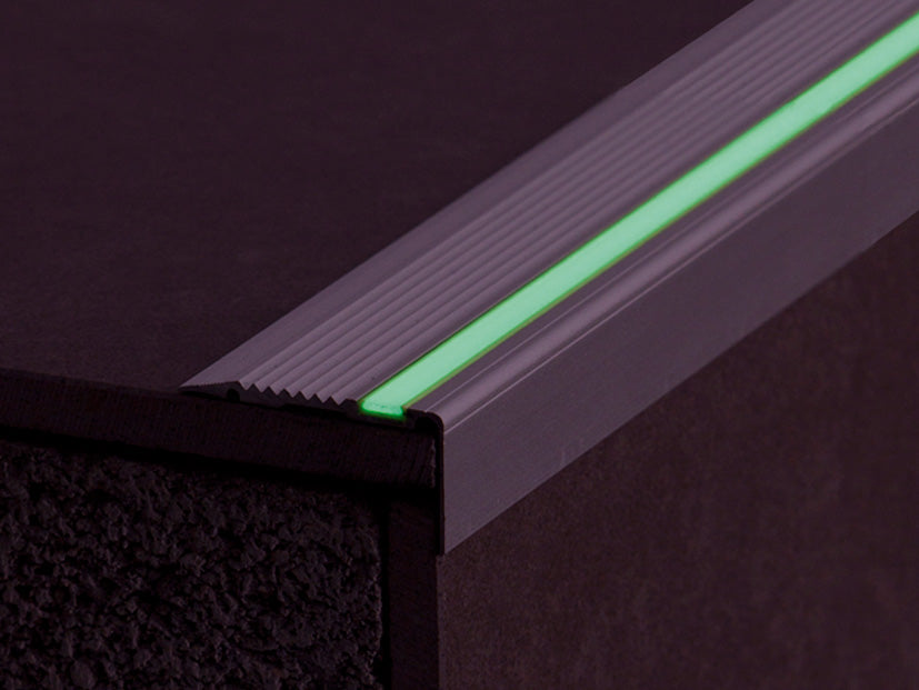 ALUMINIUM LUMINOUS SILVER MATTE STEP PROFILE 22MM