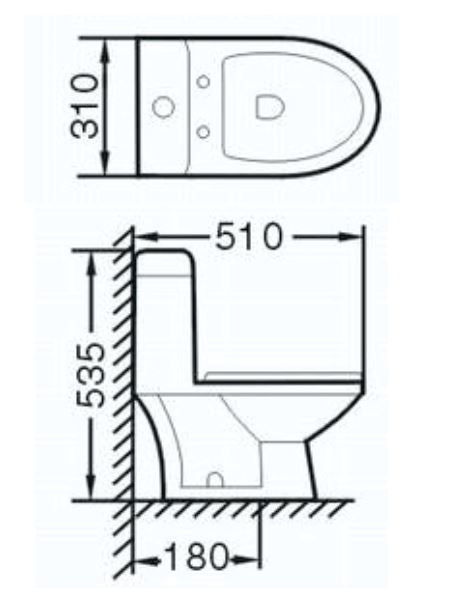 BEBE TOILET FOR CHILDREN S-TRAP 180MM