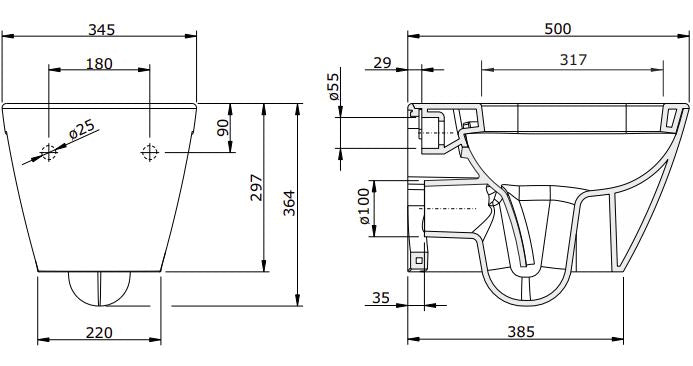 LOOK WALL HUNG TOILET