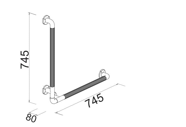 WHITE CORNER BATH HANDLE