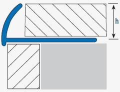 PVC WHITE EXTERNAL CORNER PROFILE 8.5MM