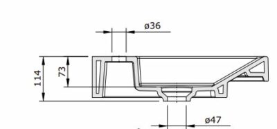 VISTA WALL HUNG BASIN 503x432x73MM