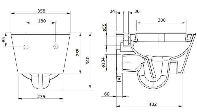 URB.Y WALL HUNG TOILET