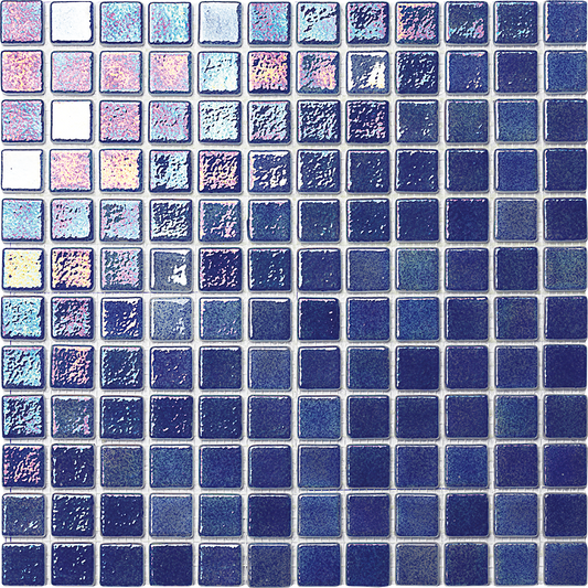 IRIS DARK BLUE GLASS MOSAIC FOR SWIMMING POOL