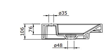 VISTA WALL HUNG BASIN 1004x433x76MM