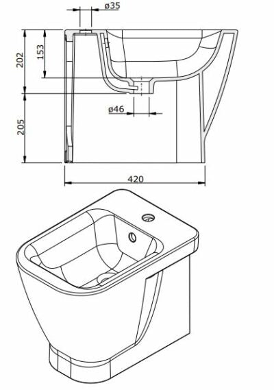 LOOK FLOOR STANDING BIDET