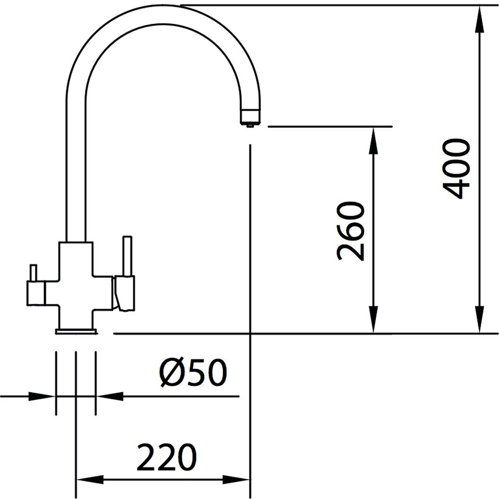 OSMOSIS 3-WAY ROUND KITCHEN MIXER