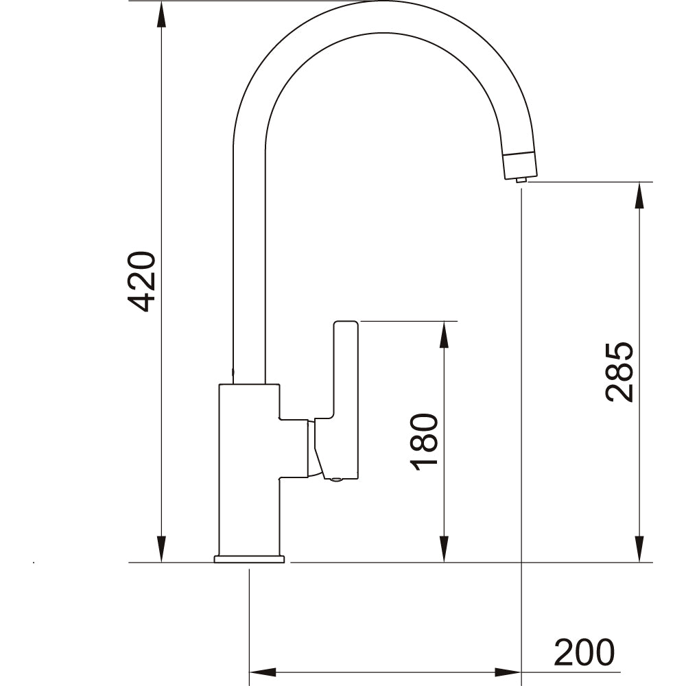 WT CHROME 3-WAY KITCHEN MIXER