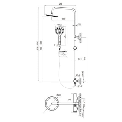 ERA GOLD SHOWER COLUMN