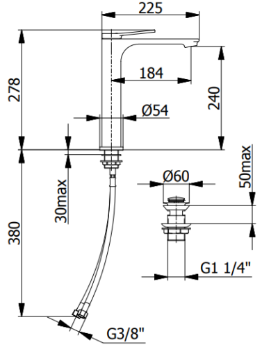 SHINE TALL BASIN MIXER