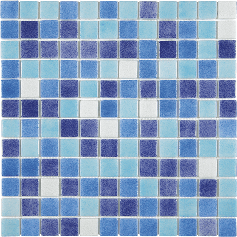 MULTICOLOUR BLUE GLASS MOSAIC FOR SWIMMING POOL