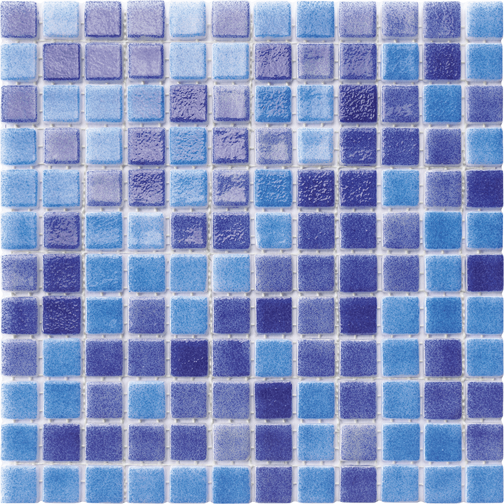 MULTICOLOUR BLUE GLASS MOSAIC FOR SWIMMING POOL