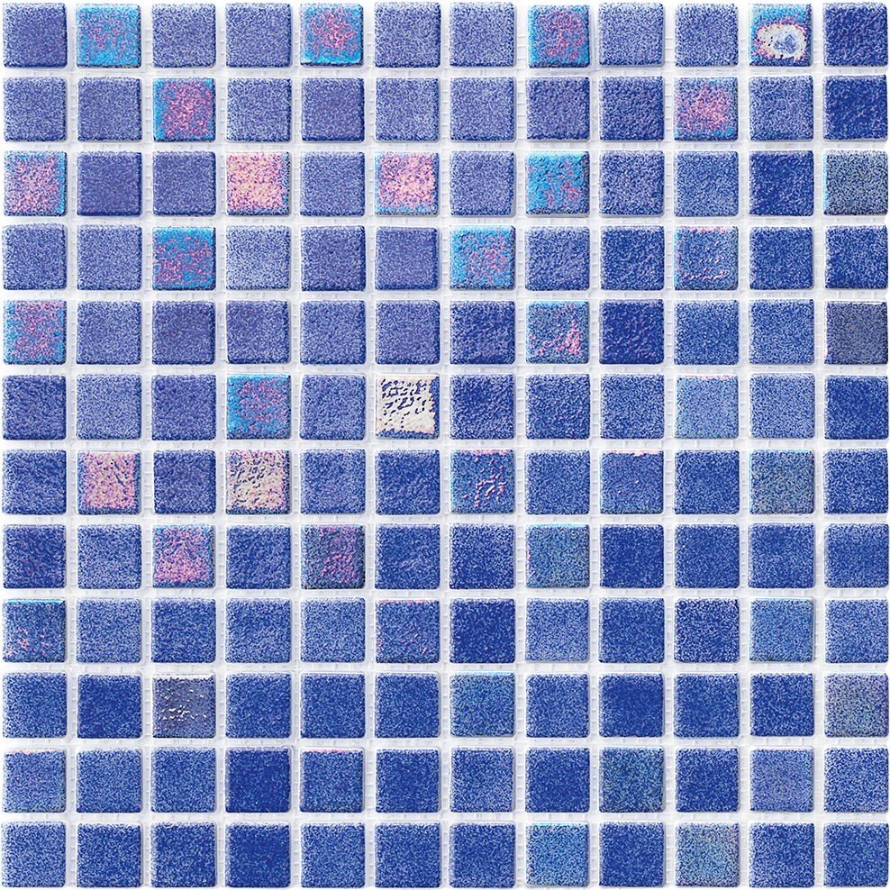 IRIS MIX DARK BLUE GLASS MOSAIC FOR SWIMMING POOL