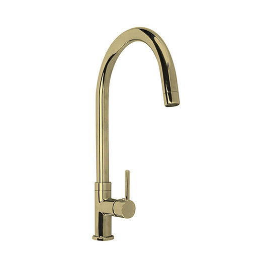 KITCHEN MIXER BRIGHT BRASS WITH SWIVEL SPOUT