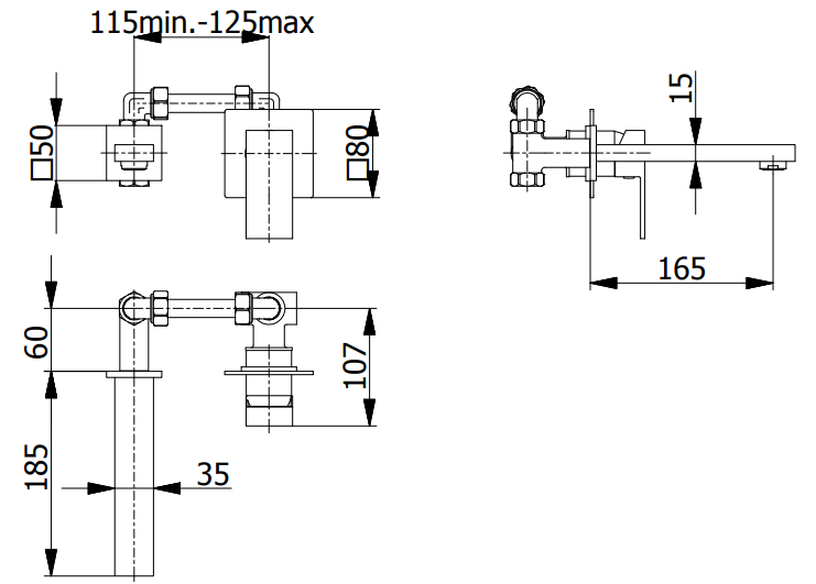 KUOVADIS BUILT-IN BASIN MIXER