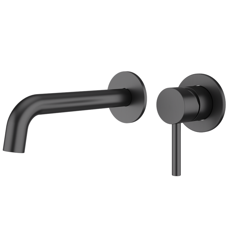 CONCEALED BRUSHED GUNMETAL BLACK BASIN MIXER