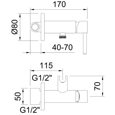 TOUBKAL CONCEALED SINGLE-LEVER SHOWER 1 FUNCTION SHATTAF