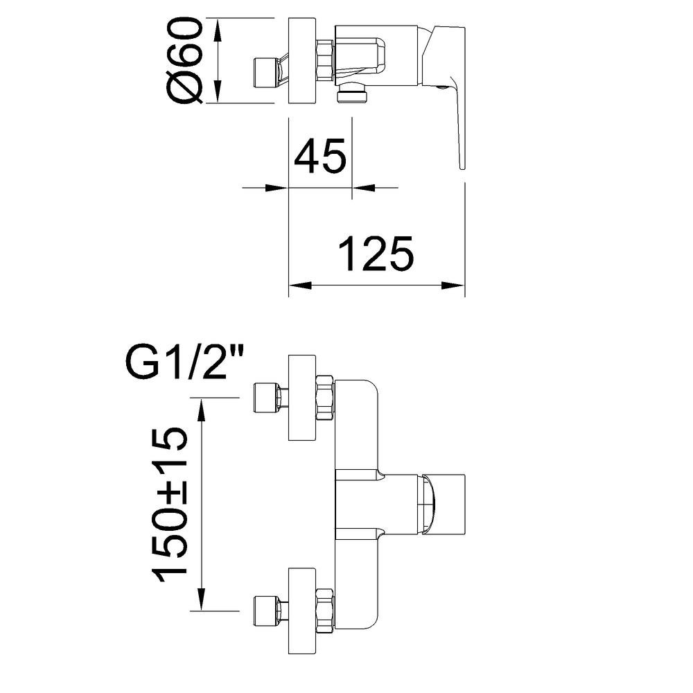 ROCKET SINGLE LEVER SHOWER MIXER