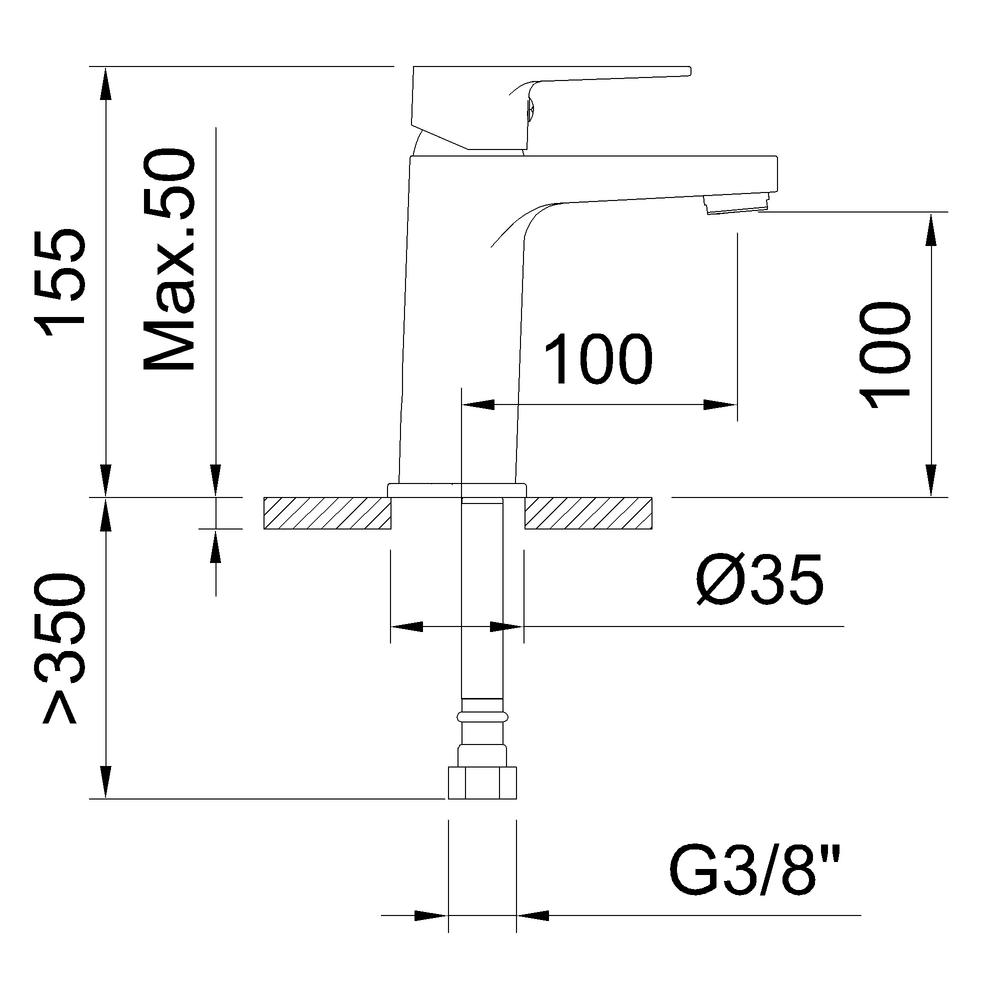 GO!2 SINGLE LEVER CHROME BASIN MIXER