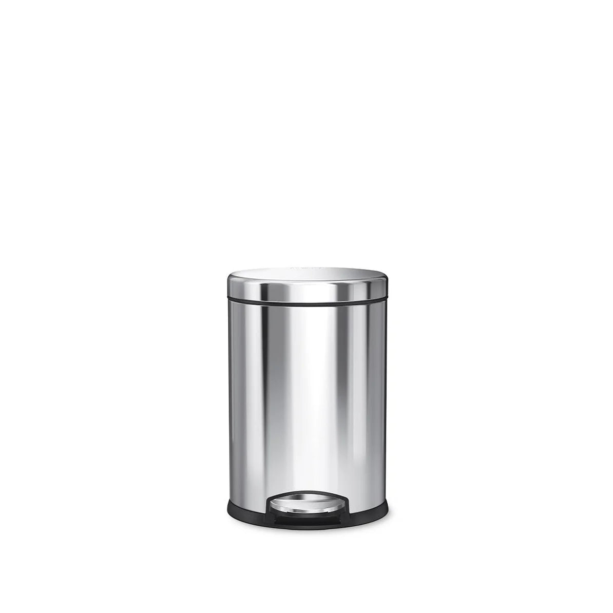 4.5L Round Pedal Bin Polished Stainless Steel