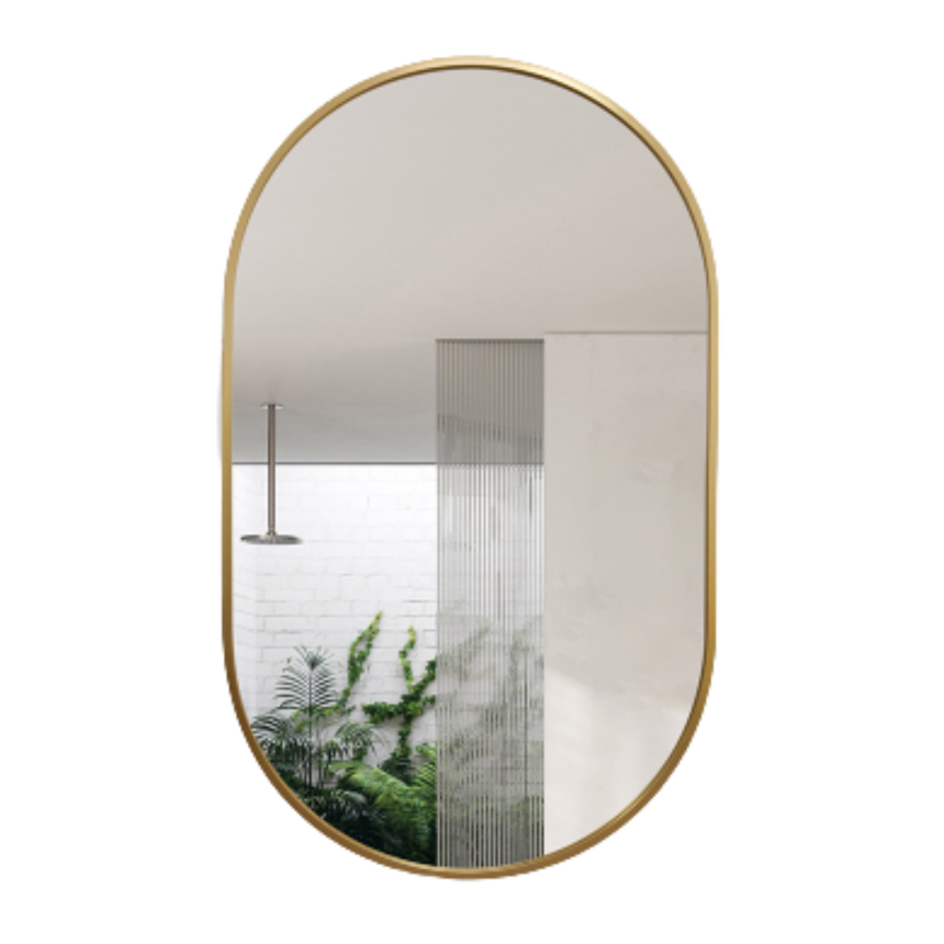 MIRROR WITH GOLD FRAME 45x80CM