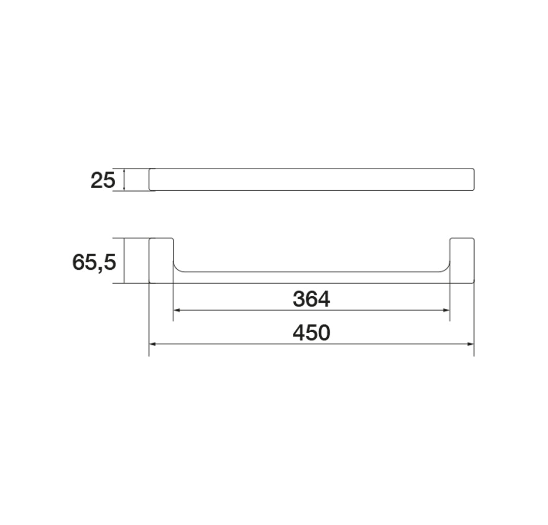 DECUA TOWEL RAIL 45CM