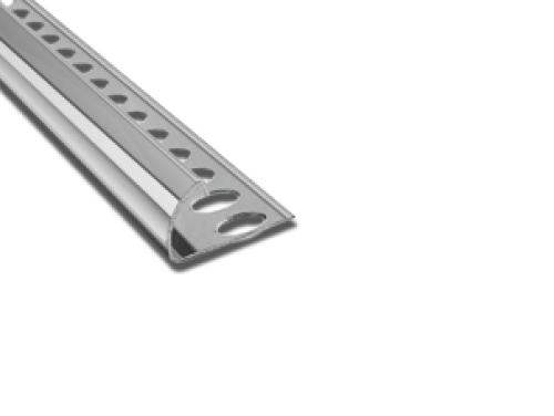 ALUMINIUM SILVER SHINE CORNER PROFILE 10MM