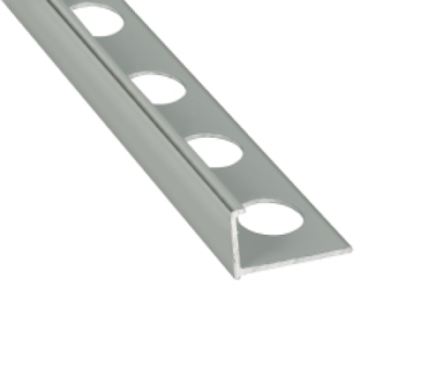 ALUMINIUM SILVER MATTE L-SHAPED CORNER PROFILE 10MM