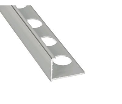 ALUMINIUM SILVER MATTE L-SHAPED CORNER PROFILE 12MM