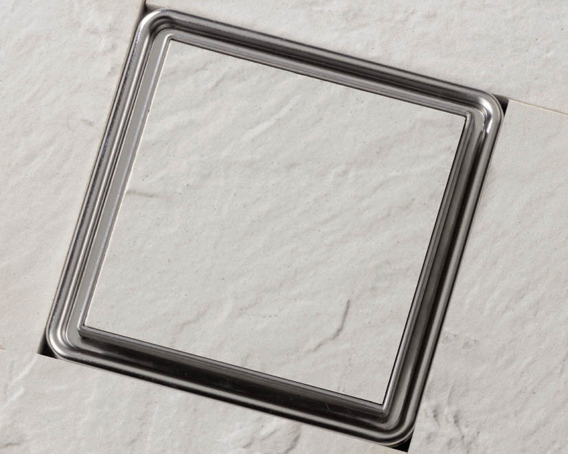 SHOWER DRAIN SQUARE WITH CERAMIC GRID