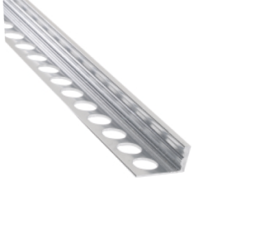 ALUMINIUM SILVER SHINE L-SHAPED CORNER PROFILE 10MM