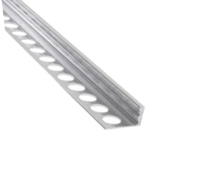 ALUMINIUM SILVER MATTE L-SHAPED CORNER PROFILE 10MM