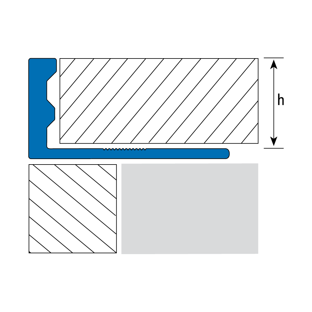 ALUMINIUM L GOLD MATTE PROFILE 10MM