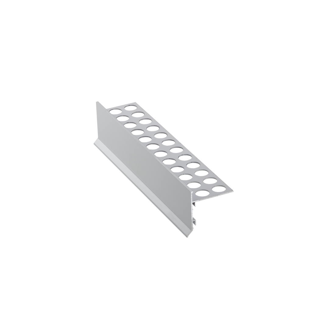 ALUMINIUM SILVER MATTE STRAIGHT-EDGED PROFILE 12MM FOR BALCONIES