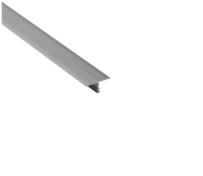 ALUMINIUM SILVER MATTE T-SHAPED PROFILE 22MM