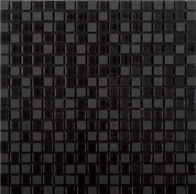 GLASS & STONE BLACK SELF-ADHESIVE MOSAIC