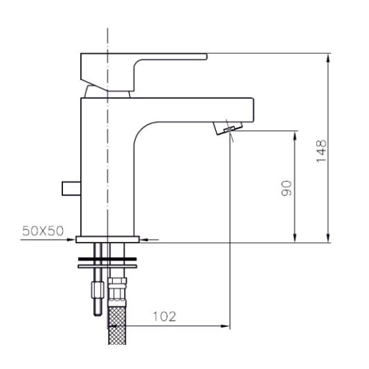 ISCHIA BASIN MIXER WITH POP-UP WASTE