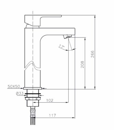 BASIN MIXER WITH POP-UP WASTE TALL