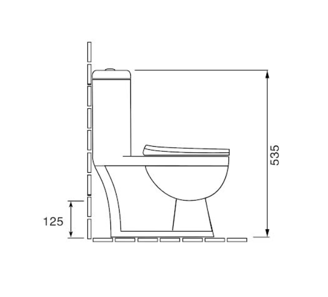 BEBE TOILET FOR CHILDREN P-TRAP 125MM