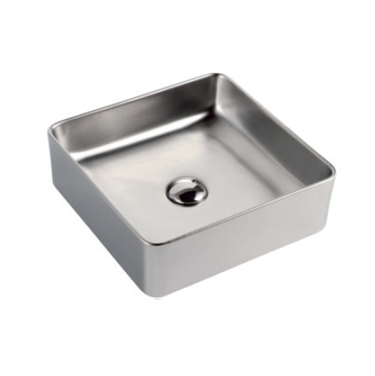 SILVER MATTE ART BASIN 37x37x12CM