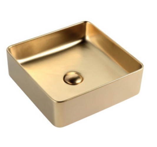 GOLD MATTE ART BASIN 37x37x12CM