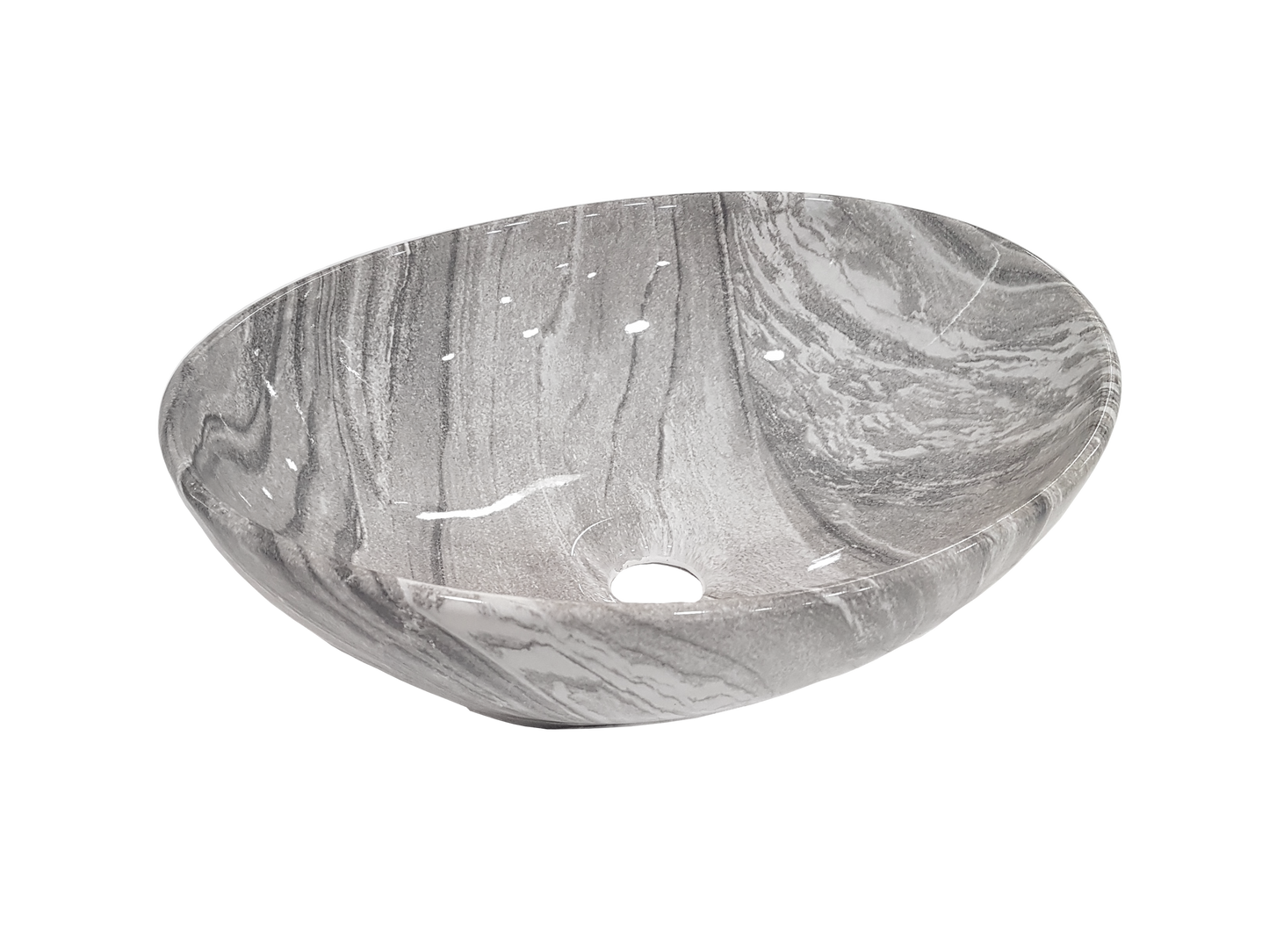 MIA GREY MARBLE ART BASIN 410x340x150MM